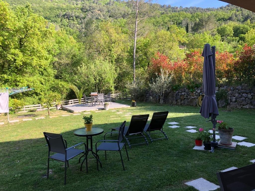 Studio Calme Et Agreable Avec Acces Jardin Partage Le Bar-sur-Loup Eksteriør billede